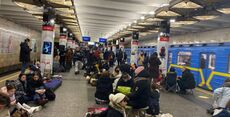 People on a metro station during Russian invasion, Kyiv, 2022.jpg